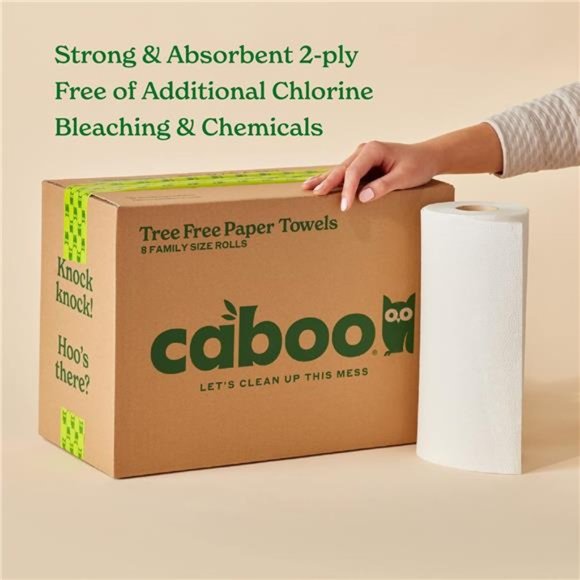 Tree Free Bamboo Paper Towels,6 Rolls,Earth Friendly Sustainable Paper Towels - Picture 4 of 7
